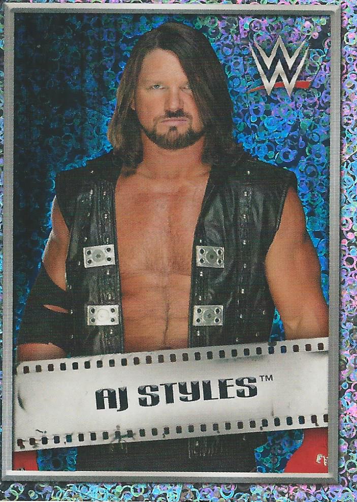 WWE Topps 2018 Stickers AJ Styles Foil #5