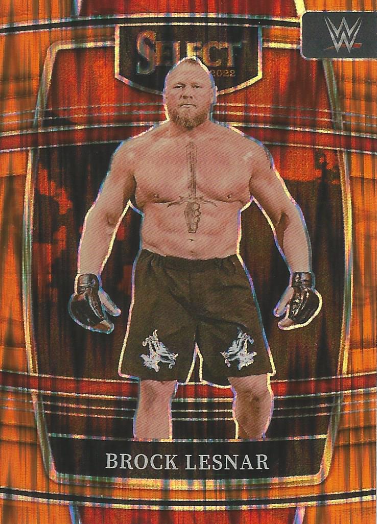WWE Panini Select 2022 Brock Lesnar #5 Orange Flash