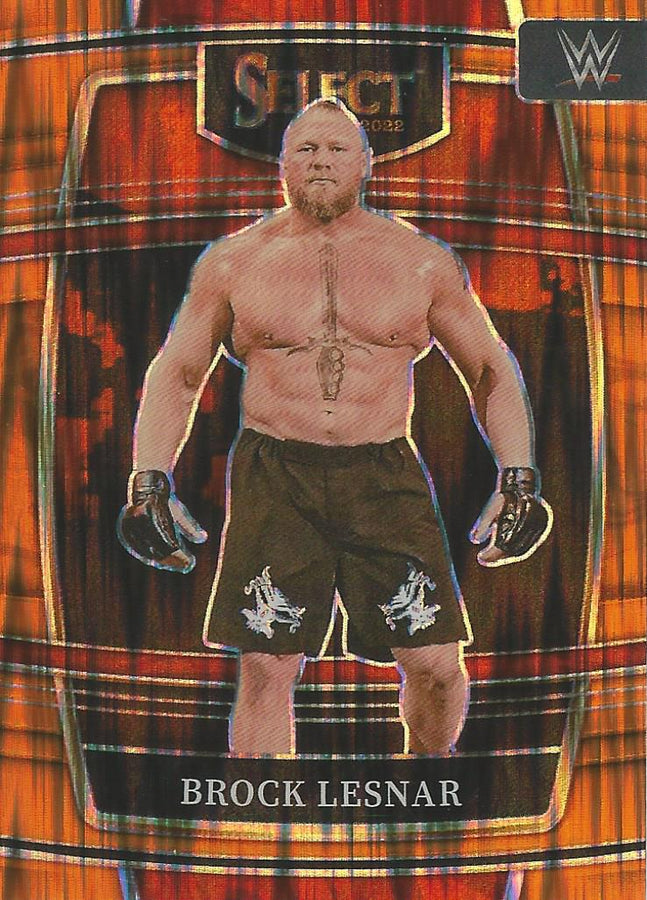 WWE Panini Select 2022 Brock Lesnar #5 Orange Flash