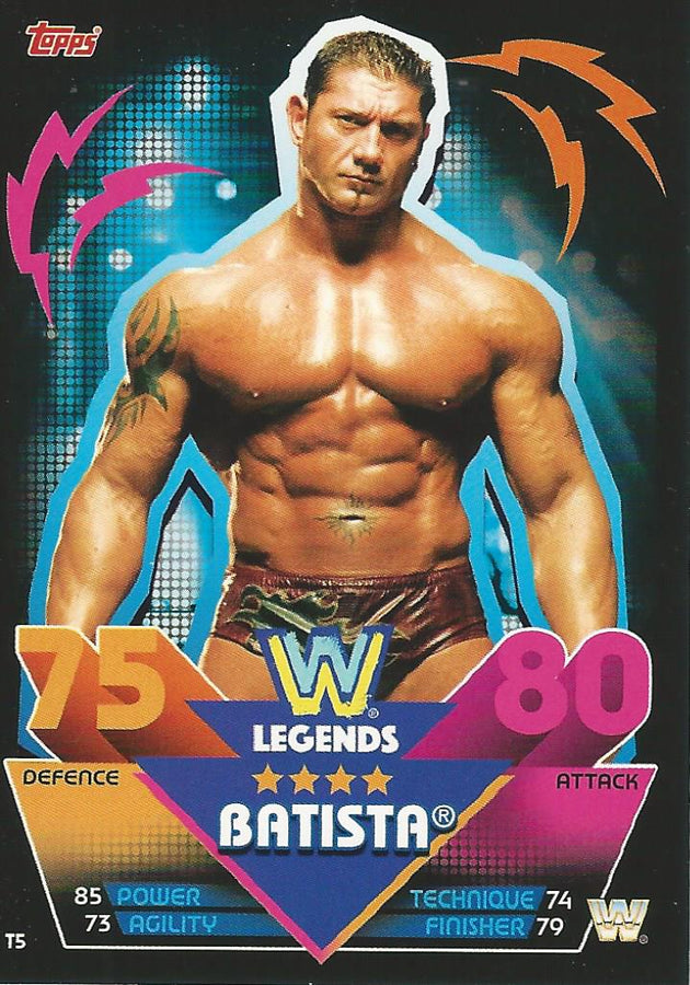 WWE Topps Slam Attax Reloaded 2020 Batista T5 trading card PW Catalog