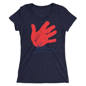 Andre the Giant "Handprint Signature" Women's Tri-Blend T-Shirt T-Shirt PW Catalog
