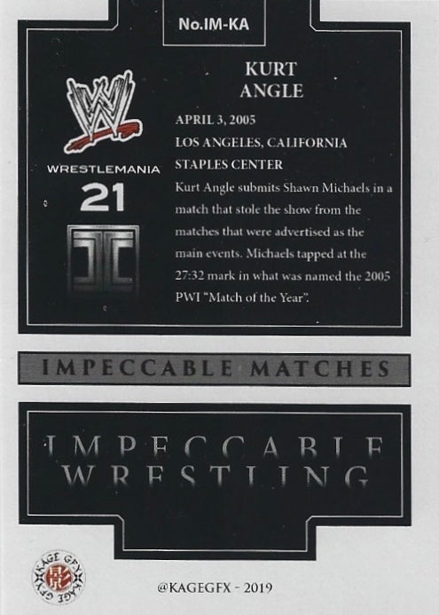 Wrestlemania 21: Kurt Angle vs. Shawn Michaels – Kurt Angle