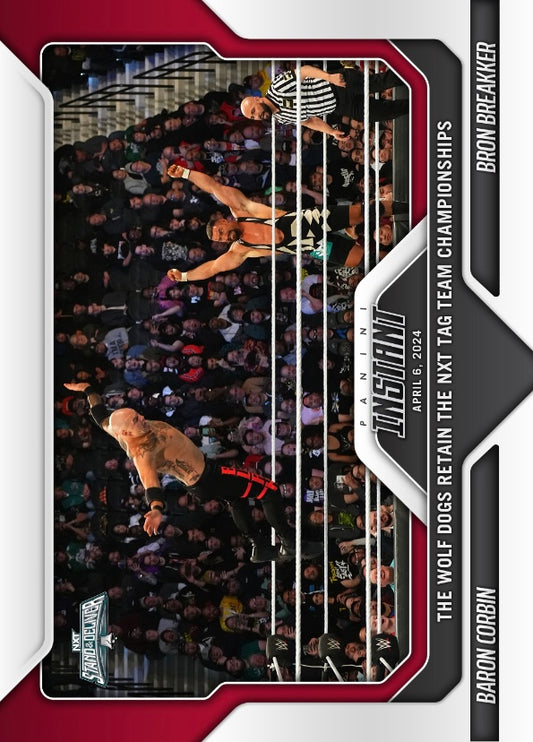 Baron Corbin / Bron Breakker – the Wolf Dogs Retain the NXT TAG Team Championships trading card PW Catalog