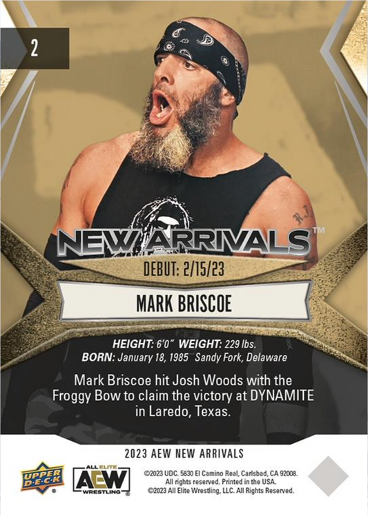 Mark Briscoe trading card PW Catalog