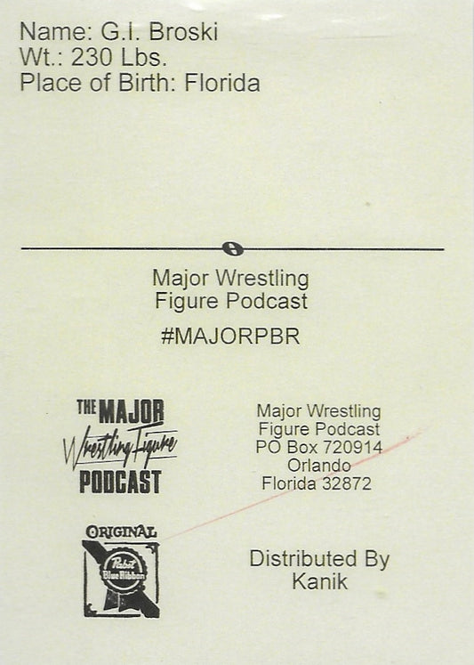G.I. Broski trading card PW Catalog