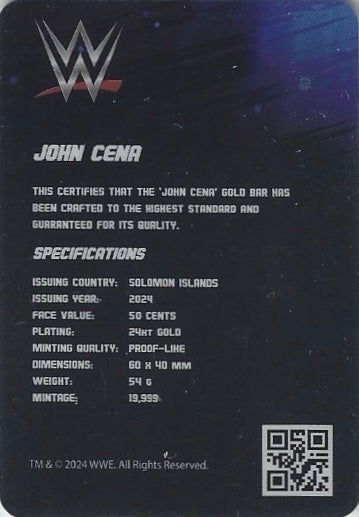 John Cena trading card PW Catalog