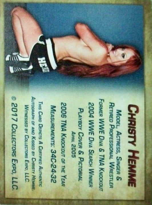 Christy Hemme trading card PW Catalog