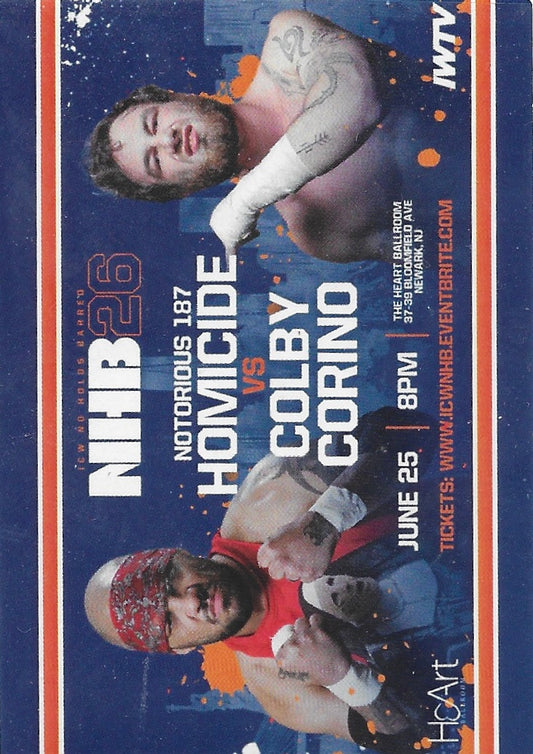 Notorious 187 Homicide vs Colby Corino trading card PW Catalog