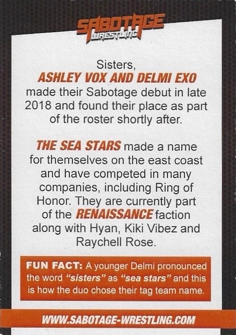 Sea Stars – Ashley & Delmi trading card PW Catalog