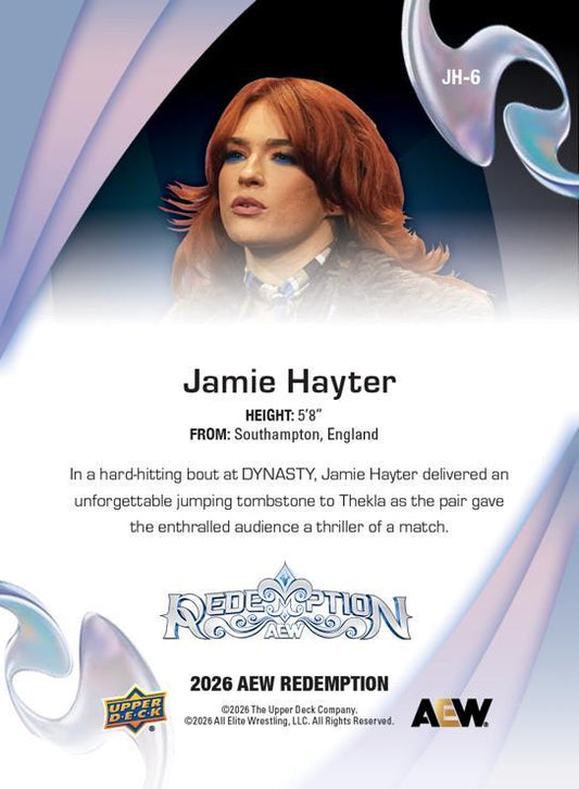 Jamie Hayter trading card PW Catalog