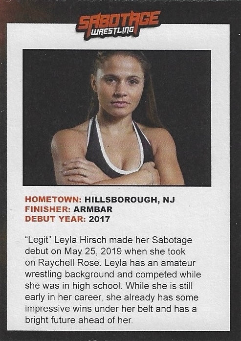 Leyla Hirsch trading card PW Catalog