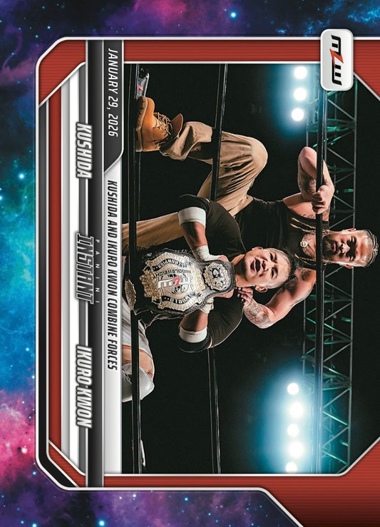 Kushida / Ikuro Kwon – Kushida and Ikuro Kwon Combine Forces trading card PW Catalog