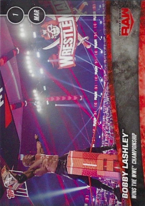 Bobby Lashley Wins the WWE Championship trading card PW Catalog