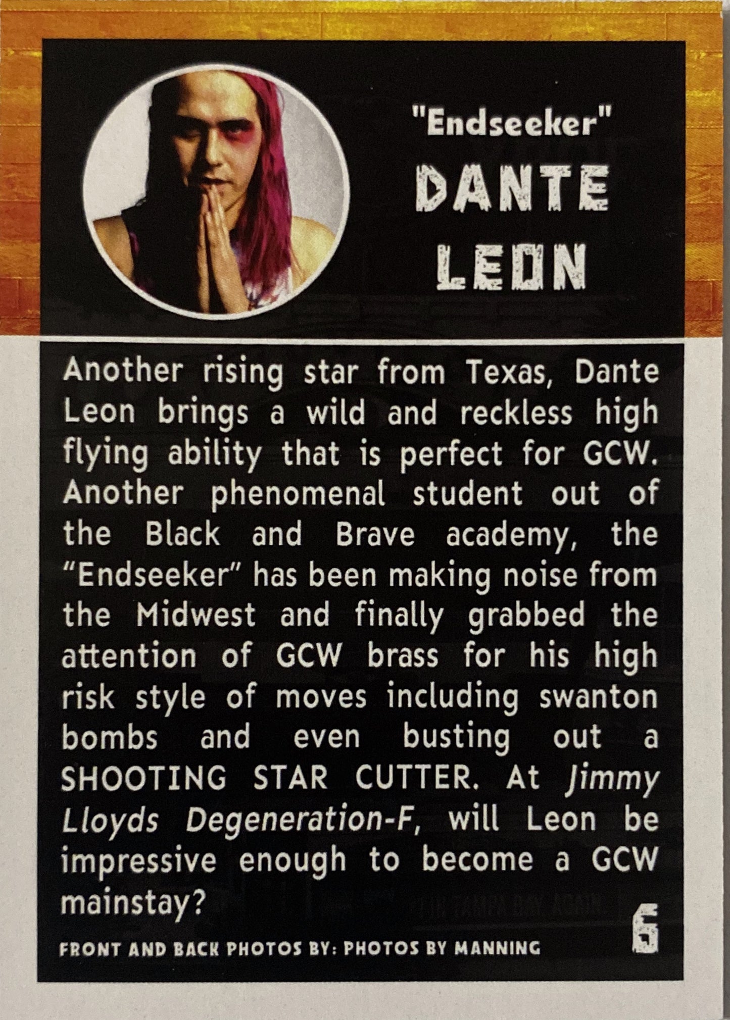 “Endseeker” Dante Leon trading card PWcatalog