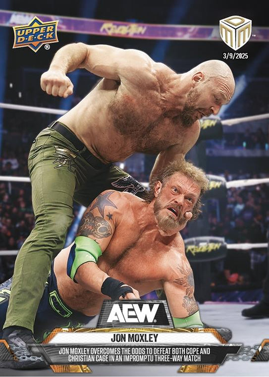 JON Moxley – JON Moxley Overcomes the Odds to Defeat Both Cope and Christian Cage in an Impromptu Three-Way Match