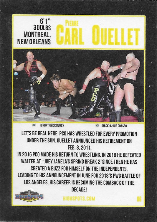 “PCO” Pierre Carl Ouellet trading card PW Catalog