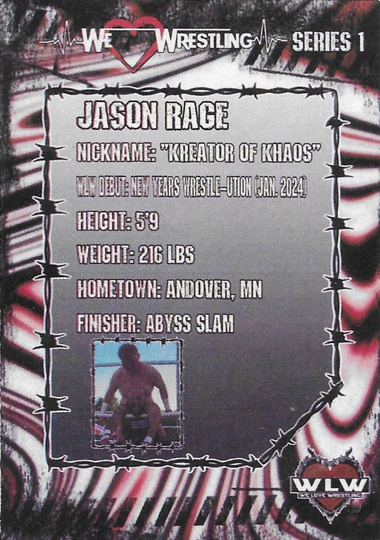 Jason Rage trading card PW Catalog