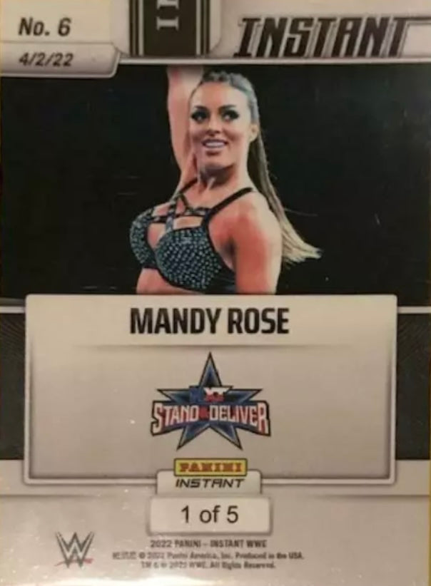 Mandy Rose – Rose Retains NXT Women’s Championship trading card PW Catalog