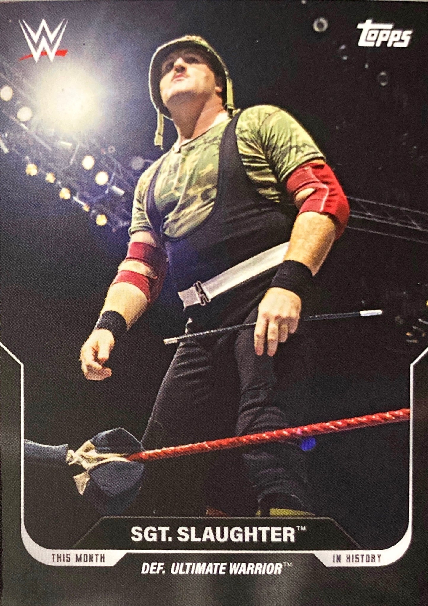 Royal Rumble – January 19, 1991 SGT. Slaughter DEF. Ultimate Warrior trading card PW Catalog