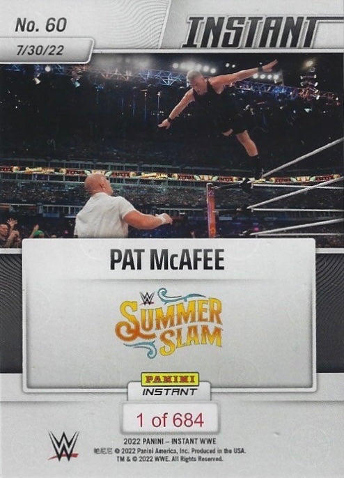 PAT Mcafee – PAT Mcafee Defeats Happy Corbin trading card PW Catalog