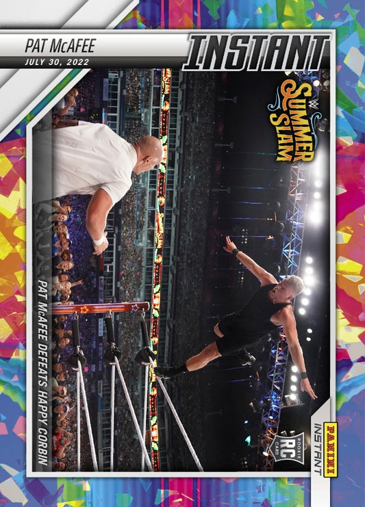 PAT Mcafee – PAT Mcafee Defeats Happy Corbin trading card PW Catalog