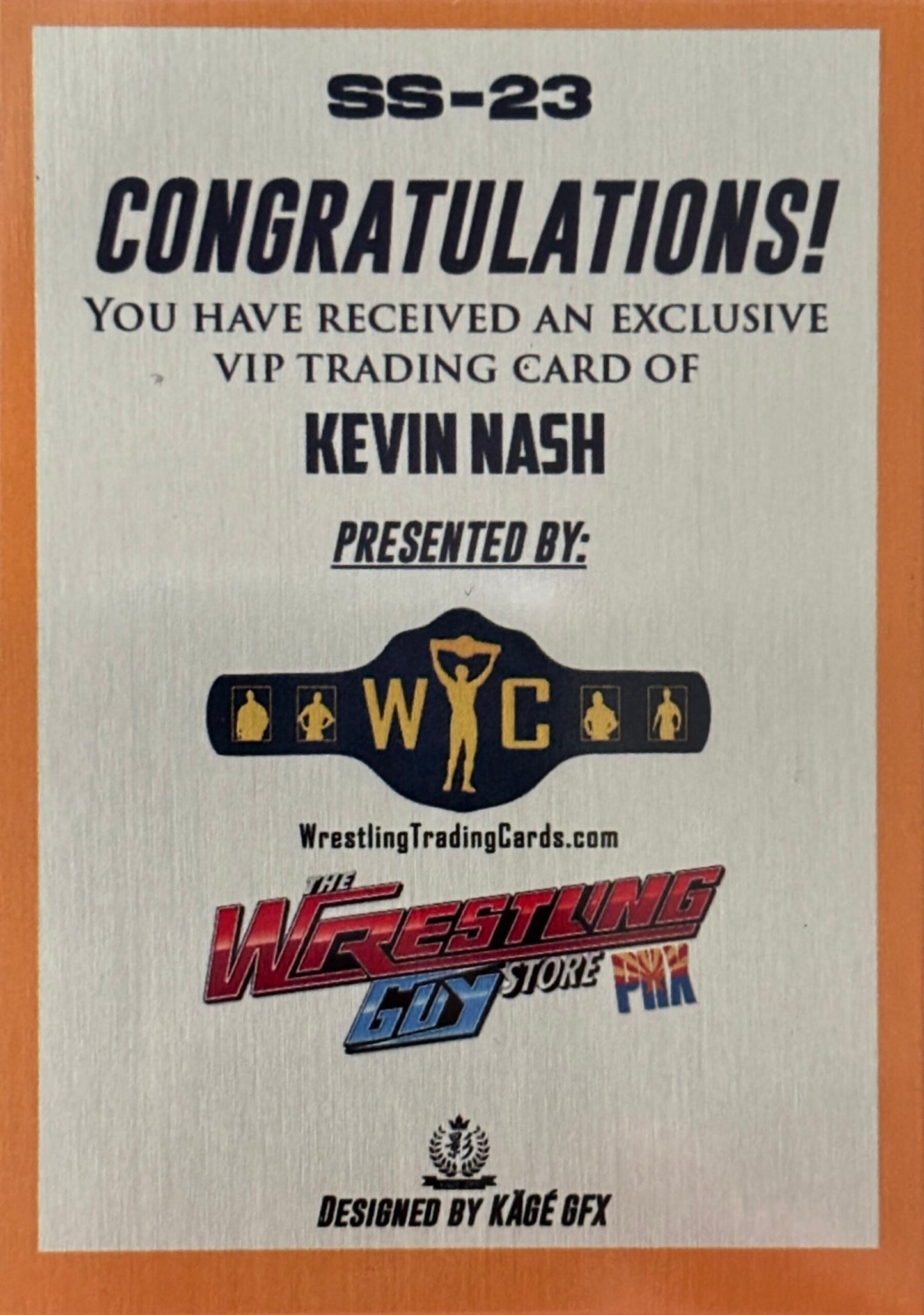Signature Series – Kevin Nash trading card PW Catalog