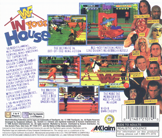 WWF In Your House [PlayStation] PWcatalog