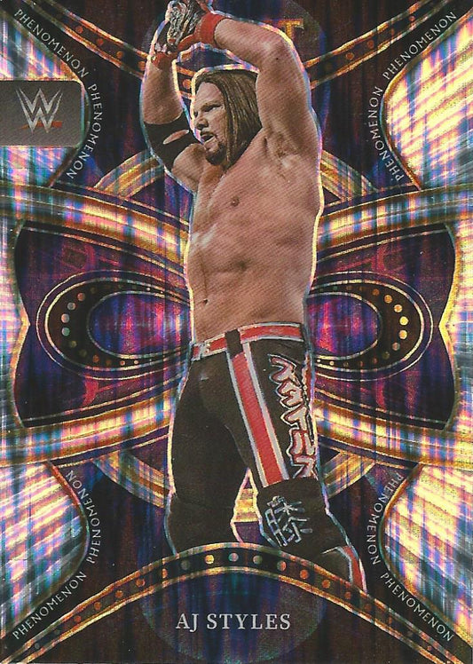 WWE Panini Select 2022 AJ Styles Phenomenon Refractor #4