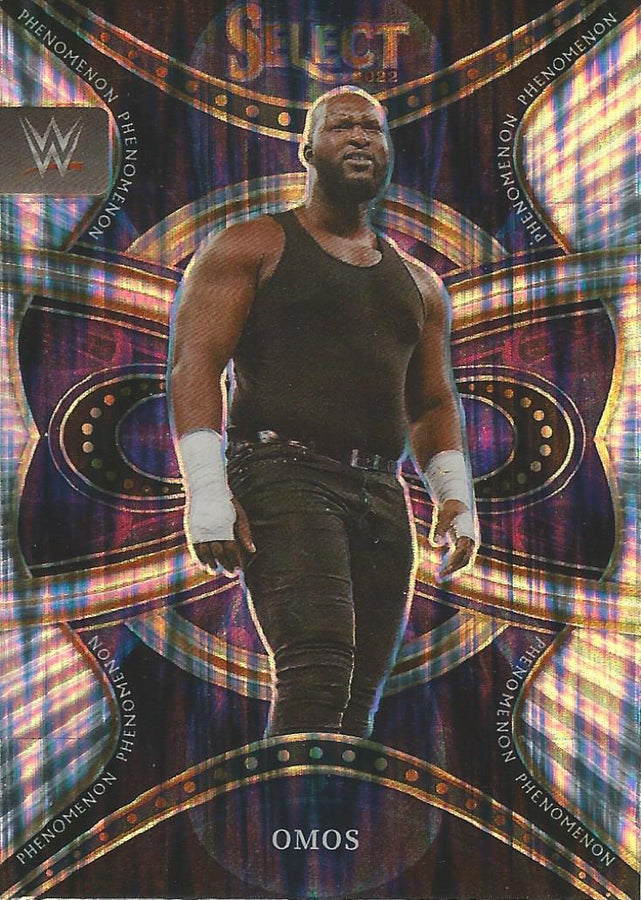 WWE Panini Select 2022 Omos Phenomenon Refractor #3