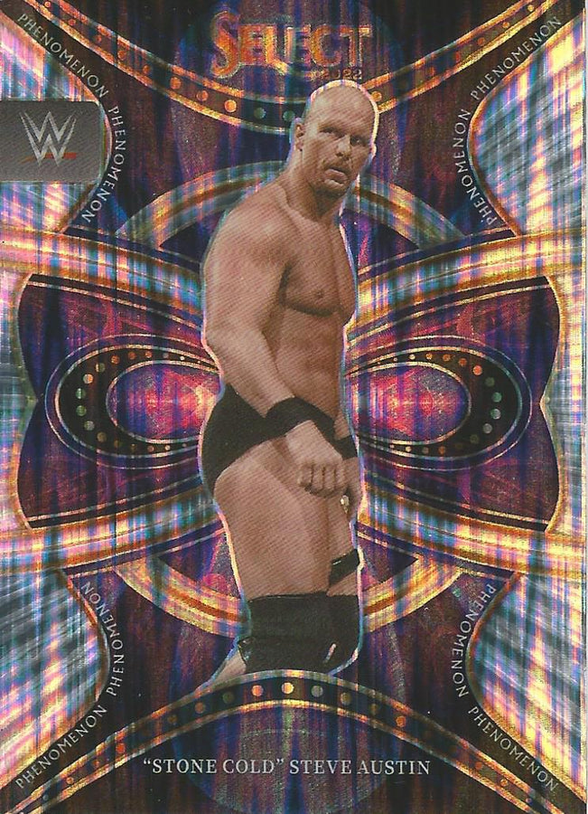 WWE Panini Select 2022 Stone Cold Steve Austin Phenomenon Refractor #10