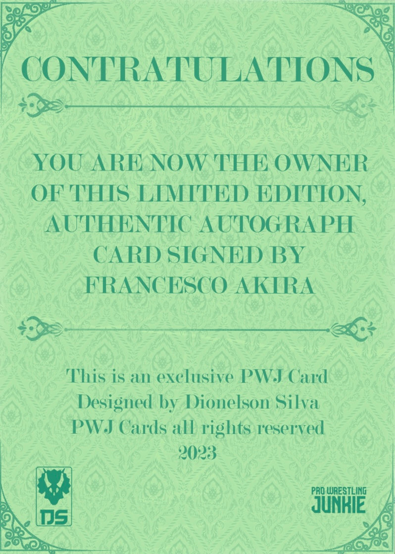 Francesco Akira trading card PW Catalog