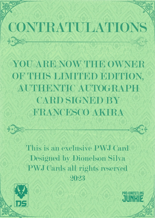 Francesco Akira trading card PWcatalog