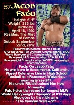 Jacob Fatu trading card PW Catalog