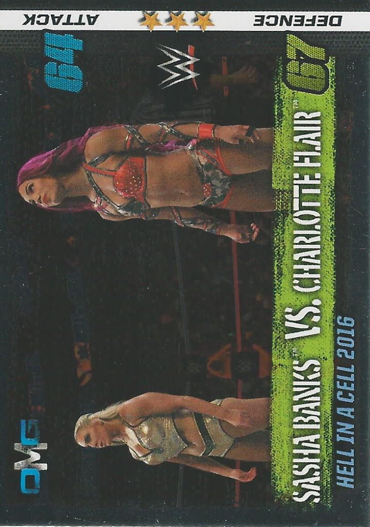 WWE Topps Slam Attax 10th Edition 2017 Flair vs Banks #61