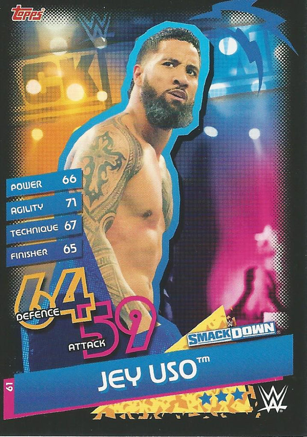 WWE Topps Slam Attax Reloaded 2020 Jey Uso #61