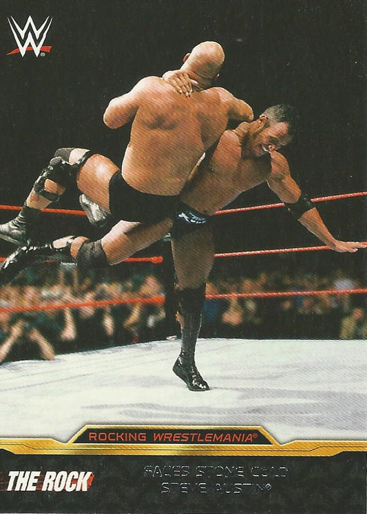 WWE Topps Road to Wrestlemania 2015 The Rock 1 of 8 trading card PW Catalog