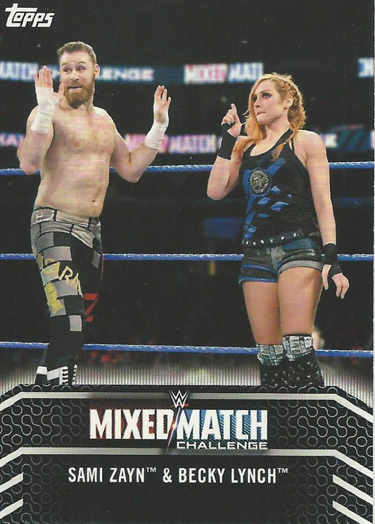 WWE Topps Women Division 2018 Becky Lynch and Sami Zayn MM-11 trading card PW Catalog