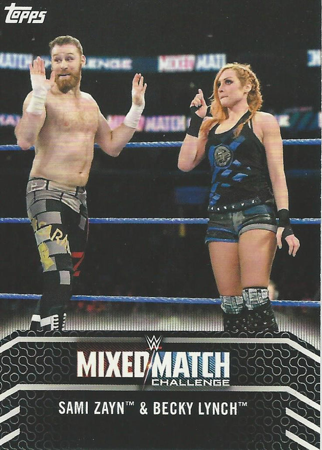 WWE Topps Women Division 2018 Becky Lynch and Sami Zayn MM-11 trading card PW Catalog