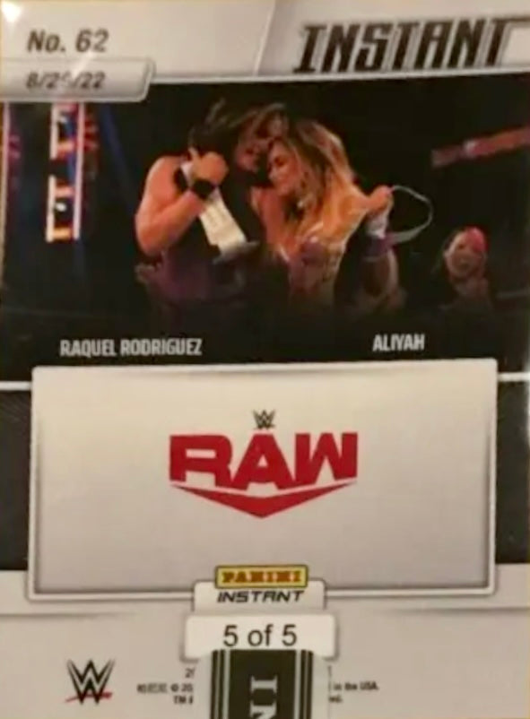 Raquel Rodriguez / Aliyah – New WWE Women’s TAG Team Champions trading card PW Catalog