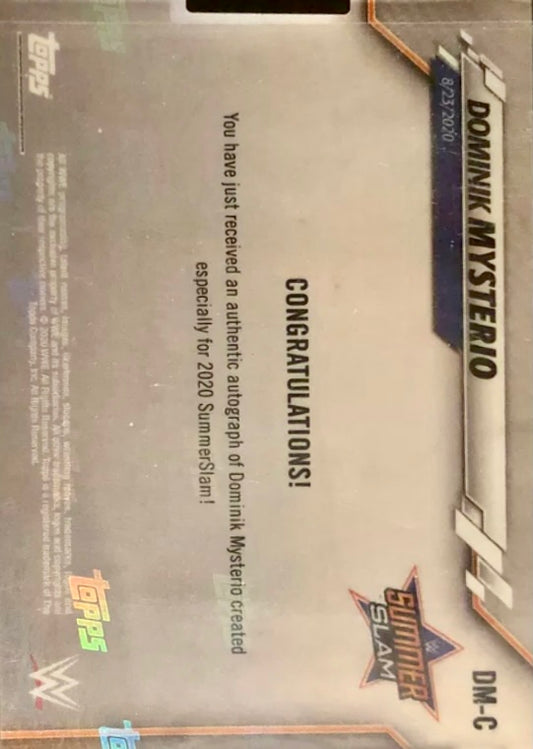Dominik Mysterio trading card PW Catalog