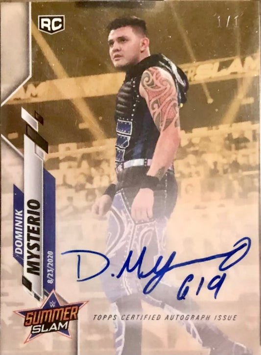 Dominik Mysterio trading card PW Catalog