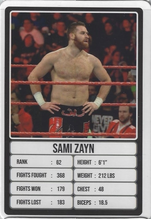 Sami Zayn trading card PW Catalog