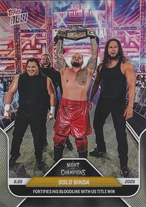 Solo Sikoa Fortifies HIS Bloodline With US Title Win trading card PW Catalog