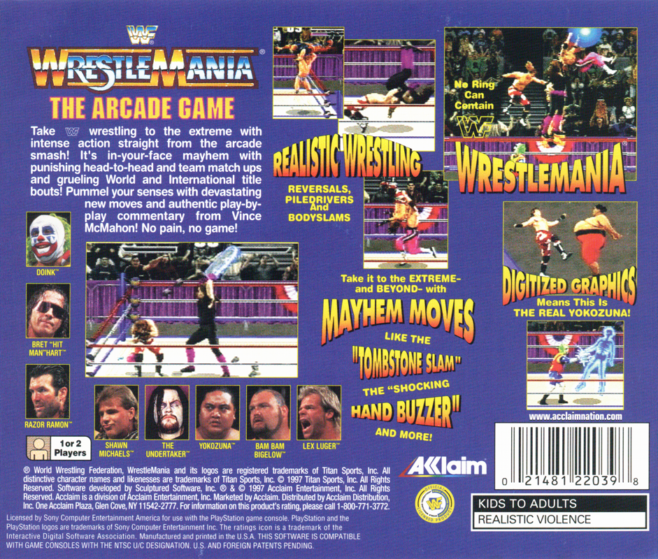 WWF WrestleMania The Arcade Game [PlayStation] PWcatalog