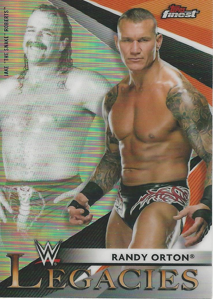 WWE Topps Finest 2021 Randy Orton and Jake the Snake Roberts L-15 trading card PW Catalog