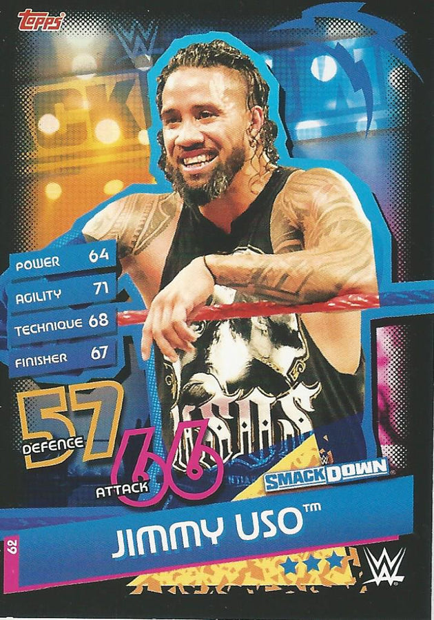 WWE Topps Slam Attax Reloaded 2020 Jimmy Uso #62