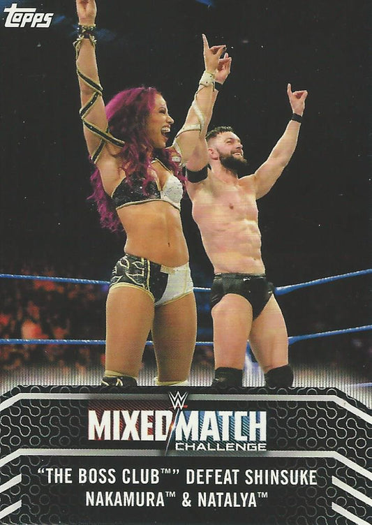 WWE Topps Women Division 2018 Sasha Banks and Finn Balor MM-13 trading card PW Catalog
