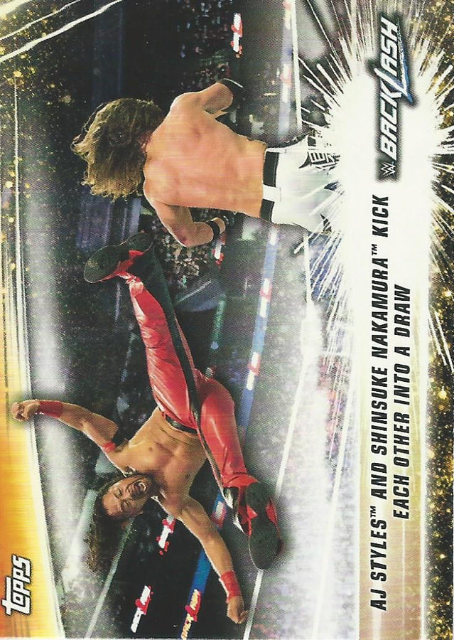 WWE Topps Summerslam 2019 AJ Styles vs Shinsuke Nakamura #63