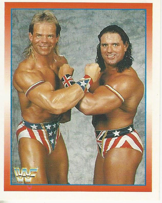 WWF Merlin Stickers 1995 British Bulldog and Lex Luger #63