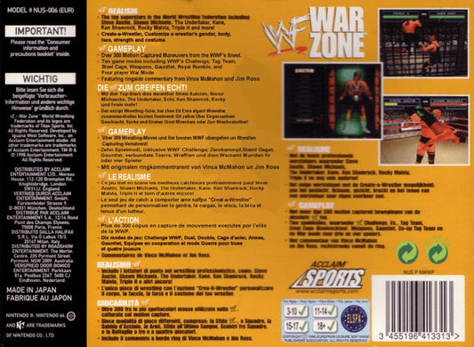 WWF War Zone [Nintendo 64] PWcatalog